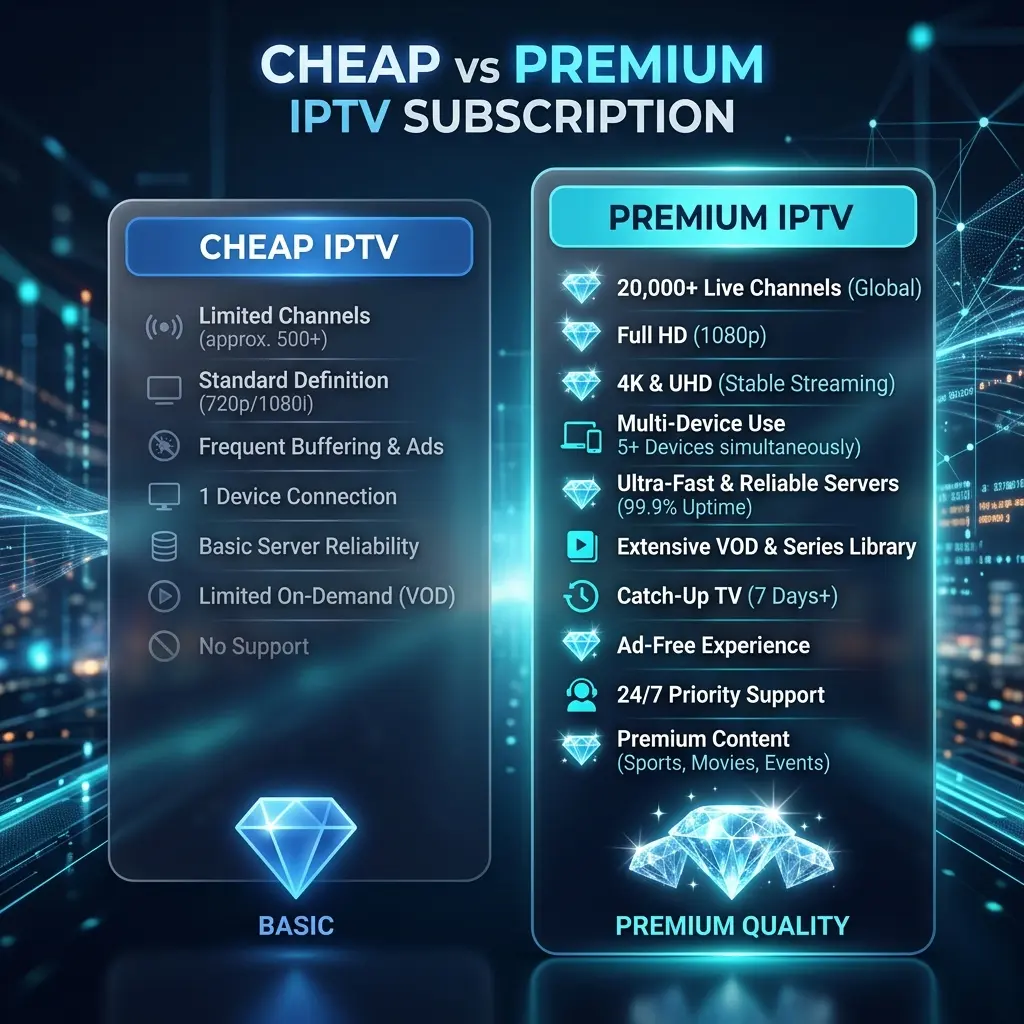 Goedkoop IPTV Abonnement of Premium IPTV: Wat is het Verschil?