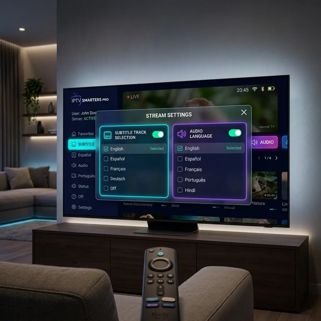 Ondertiteling en Audiotaal Instellen in IPTV Smarters Pro